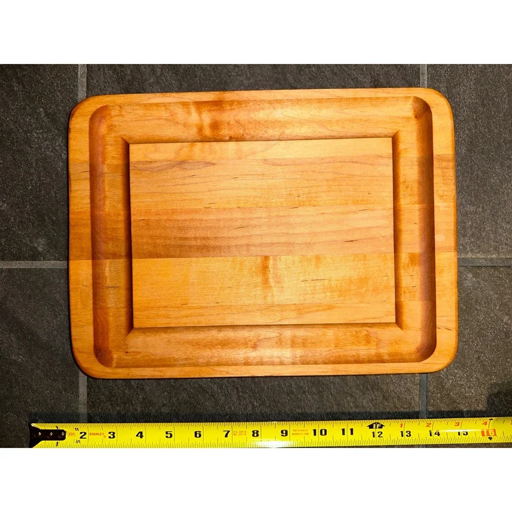JK Adams Dorset Vermont Wood Serving Tray Rectangular Dorset with Channel